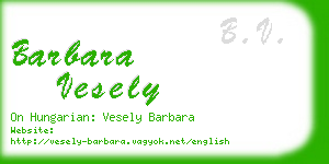 barbara vesely business card